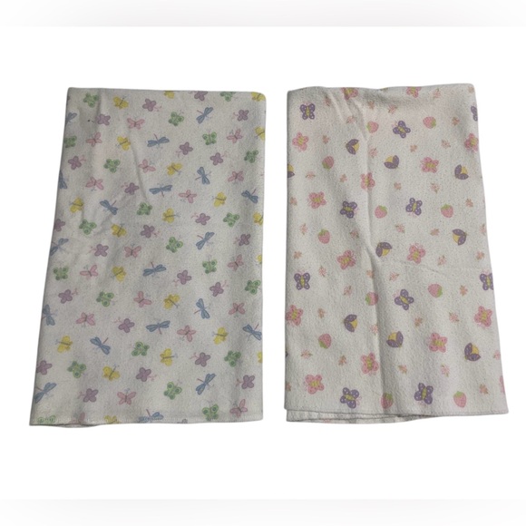 Lot - 2 Baby Receiving Blankets Butterfly Dragonfly Tiddliwinks Lambs & Ivy - Picture 1 of 12